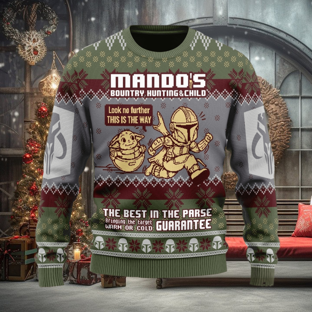 Mando’s Bountry Hunting Ugly Christmas Sweater Christmas Gift For Men And Women Mando’s Bountry Hunting Ugly Christmas Sweater Christmas Gift For Men And Women