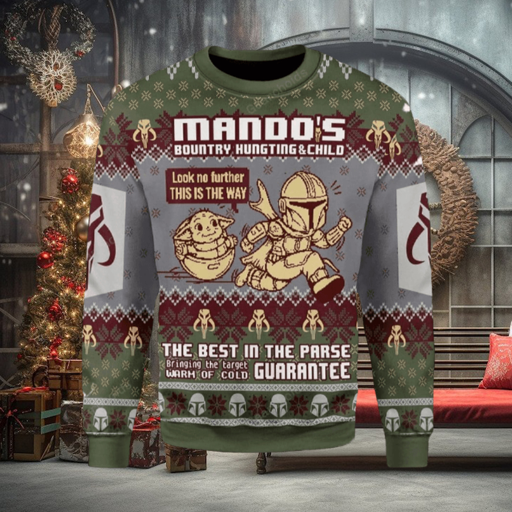 Mando’s Bountry Hunting Ugly Christmas Sweater New For Men And Women Mando’s Bountry Hunting Ugly Christmas Sweater New For Men And Women