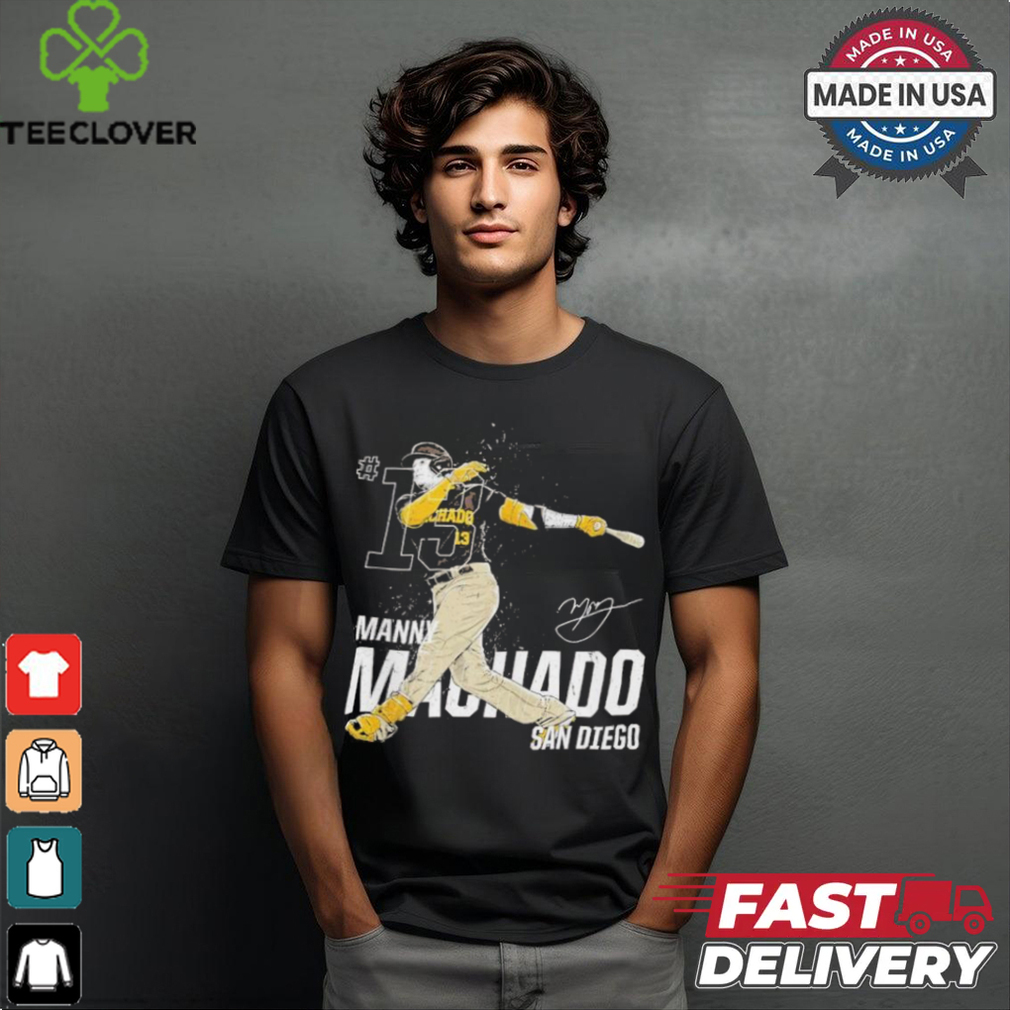 Manny Machado San Diego Padres dynamic pose signature shirt Manny Machado San Diego Padres dynamic pose signature shirt