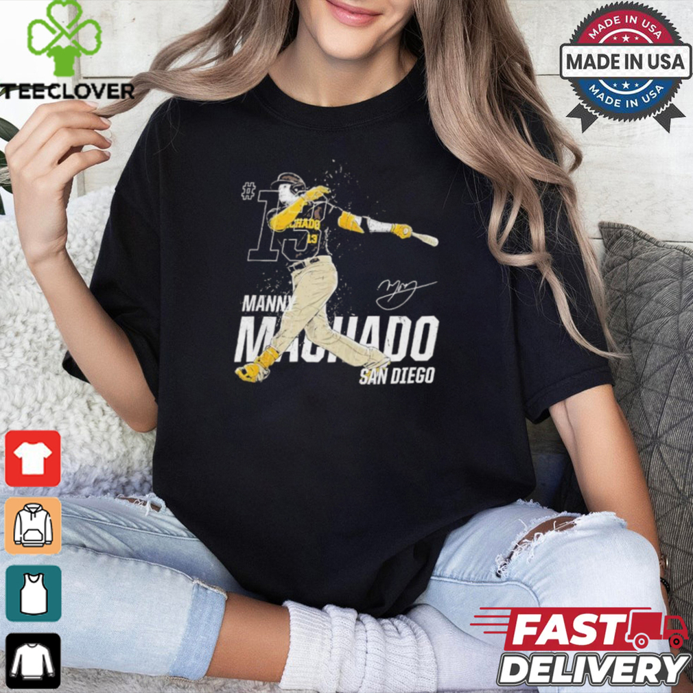 Manny Machado San Diego Padres dynamic pose signature shirt Manny Machado San Diego Padres dynamic pose signature shirt