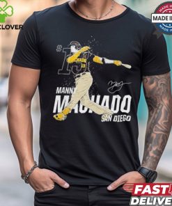 Manny Machado San Diego Padres dynamic pose signature shirt