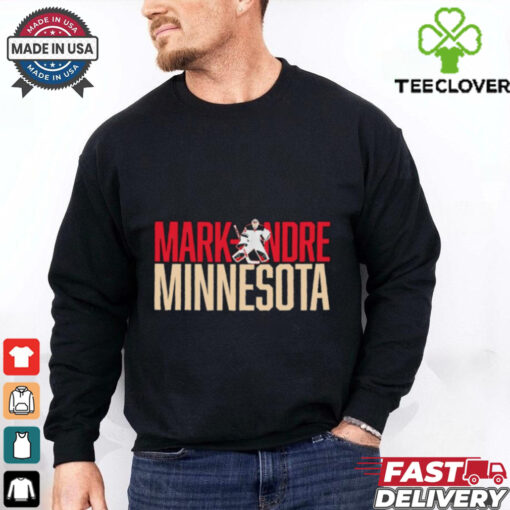 Marc Andre Fleury Minnesota Wild Hockey letter star shirt