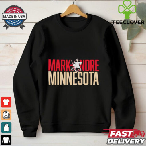 Marc Andre Fleury Minnesota Wild Hockey letter star shirt