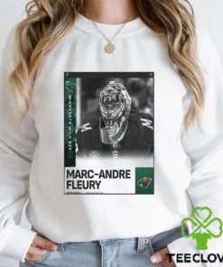 Marc andre fleury has signed a one year extension with the minnesota wild home decor poster shirt