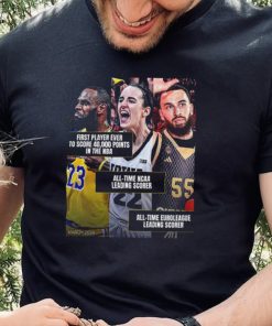 March Of 2024 Is Iconic For The World Of Basketball With Caitlin Clark Lebron James And Mike James Unisex T Shirt