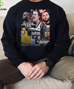 March Of 2024 Is Iconic For The World Of Basketball With Caitlin Clark Lebron James And Mike James Unisex T Shirt