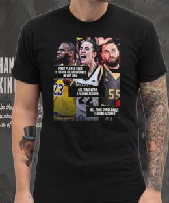 March Of 2024 Is Iconic For The World Of Basketball With Caitlin Clark Lebron James And Mike James Unisex T Shirt