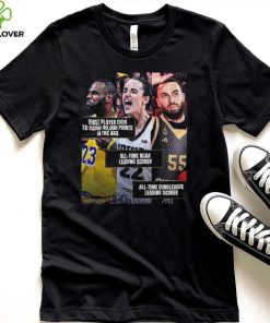 March Of 2024 Is Iconic For The World Of Basketball With Caitlin Clark Lebron James And Mike James Unisex T Shirt
