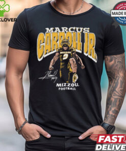 Marcus Carroll Jr Block Name Mizzou Football Signature Graphic t shirt