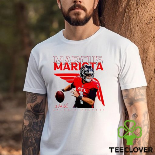 Marcus Mariota Atlanta Falcons signature 2023 hoodie, sweater, longsleeve, shirt v-neck, t-shirt