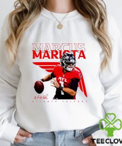 Marcus Mariota Atlanta Falcons signature 2023 hoodie, sweater, longsleeve, shirt v-neck, t-shirt