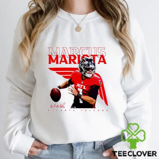 Marcus Mariota Atlanta Falcons signature 2023 hoodie, sweater, longsleeve, shirt v-neck, t-shirt