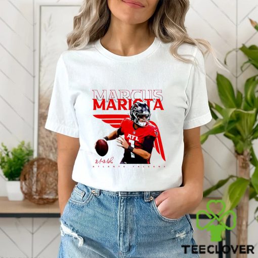 Marcus Mariota Atlanta Falcons signature 2023 hoodie, sweater, longsleeve, shirt v-neck, t-shirt