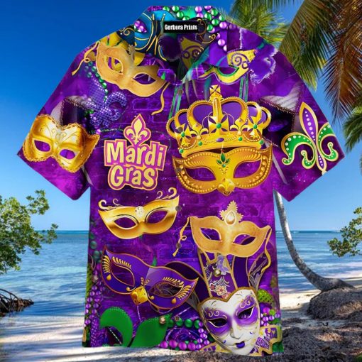 Mardi Gras Mask Aloha Hawaiian Shirts For Men & For Women