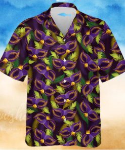 Mardi Gras Mask Hawaiian Shirt Aloha Mardi Gras Party Costume Beach Unisex Shirt