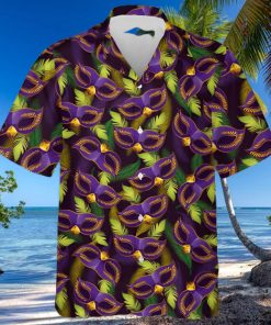 Mardi Gras Mask Hawaiian Shirt Aloha Mardi Gras Party Costume Beach Unisex Shirt