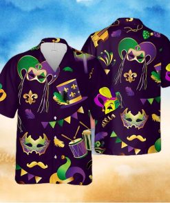 Mardi Gras Mask Unisex Hawaiian Shirt