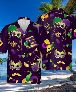 Mardi Gras Mask Unisex Hawaiian Shirt