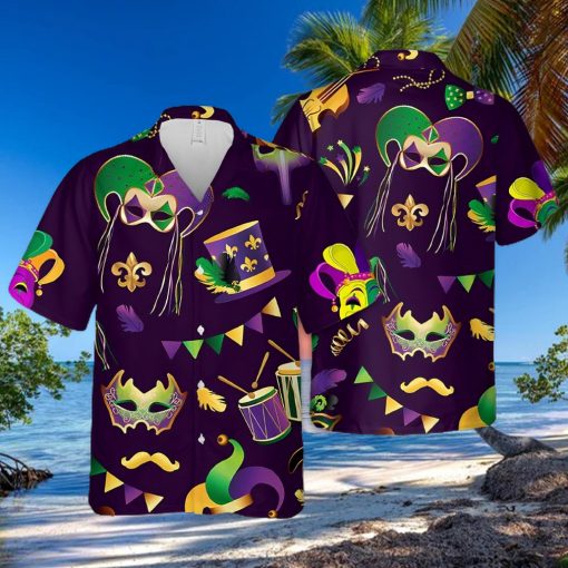 Mardi Gras Mask Unisex Hawaiian Shirt