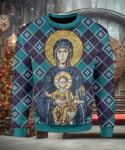Maria And Jesus In Eastern Orthodox Christmas Ugly Christmas Sweater