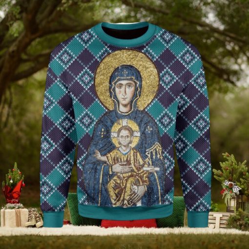 Maria And Jesus In Eastern Orthodox Christmas Ugly Christmas Sweater