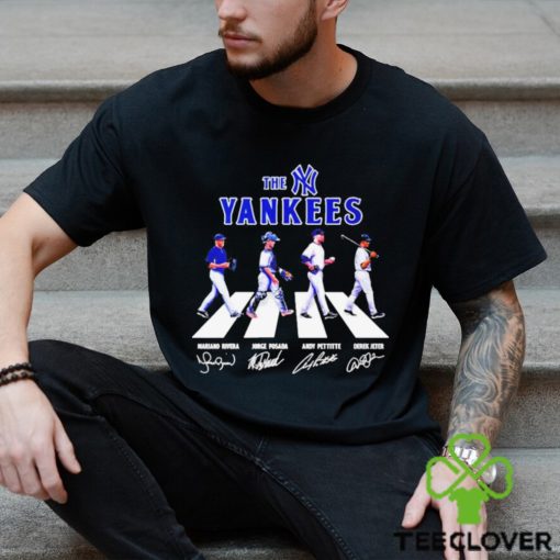 Mariano Rivera Jorge Posada Andy Pettitte And Derek Jeter The New York Yankees Abbey Road Signature Shirt