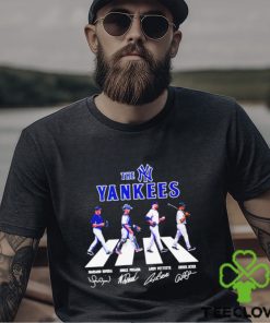 Mariano Rivera Jorge Posada Andy Pettitte And Derek Jeter The New York Yankees Abbey Road Signature Shirt