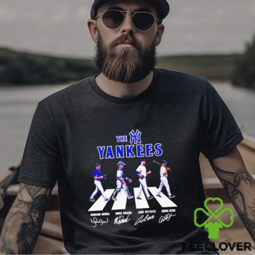 Mariano Rivera Jorge Posada Andy Pettitte And Derek Jeter The New York Yankees Abbey Road Signature Shirt
