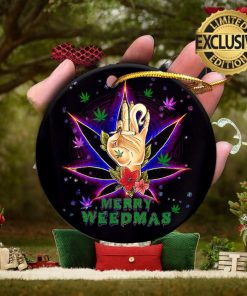 Marijuana Christmas Cannabis Leaf Merry Weedmas 420 Weed Christmas Decorations Ornament