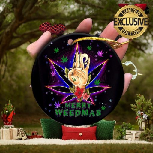 Marijuana Christmas Cannabis Leaf Merry Weedmas 420 Weed Christmas Decorations Ornament