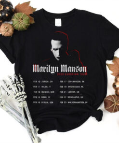 Marilyn Manson 2025 European Tour Hoodie Tee
