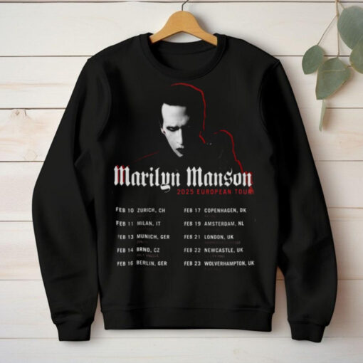 Marilyn Manson 2025 European Tour Hoodie Tee