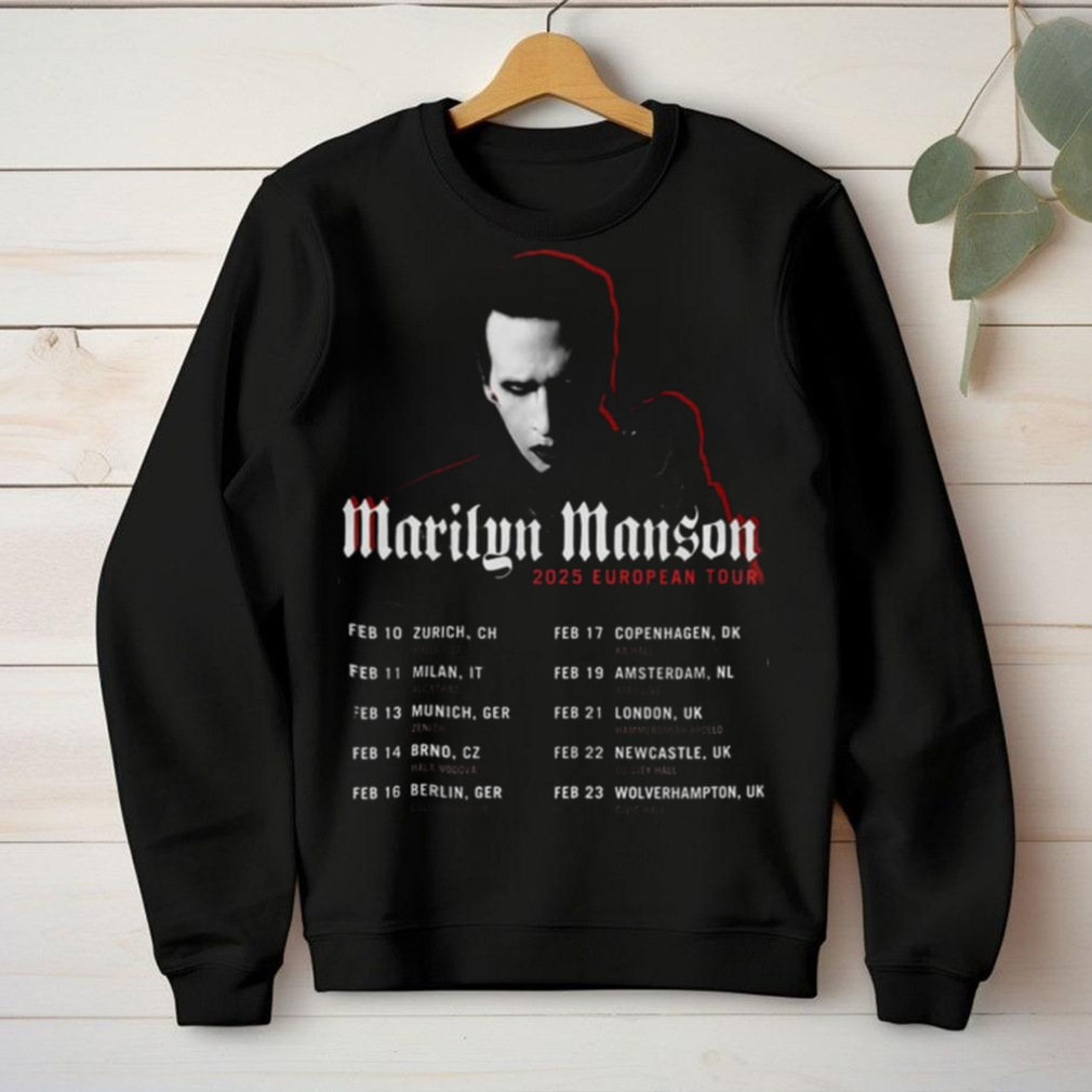 Marilyn Manson 2025 European Tour Hoodie Tee Marilyn Manson 2025 European Tour Hoodie Tee