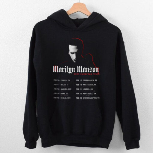 Marilyn Manson 2025 European Tour Hoodie Tee