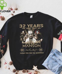 Marilyn Manson 32 Years 1989 2022 Signature Thank You For The Memories T shirt