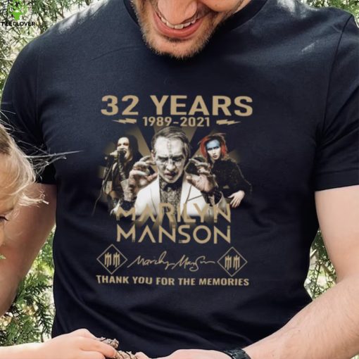 Marilyn Manson 32 Years 1989 2022 Signature Thank You For The Memories T hoodie, sweater, longsleeve, shirt v-neck, t-shirt