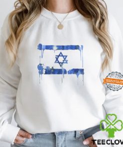 Marina Medvin Wearing Distressed Israeli Flag T Shirt