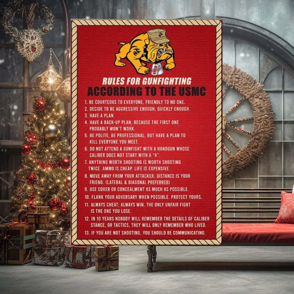 Marine Poster Rules For Gunfighting Pitbull Marine Marine Poster Rules For Gunfighting Pitbull Marine