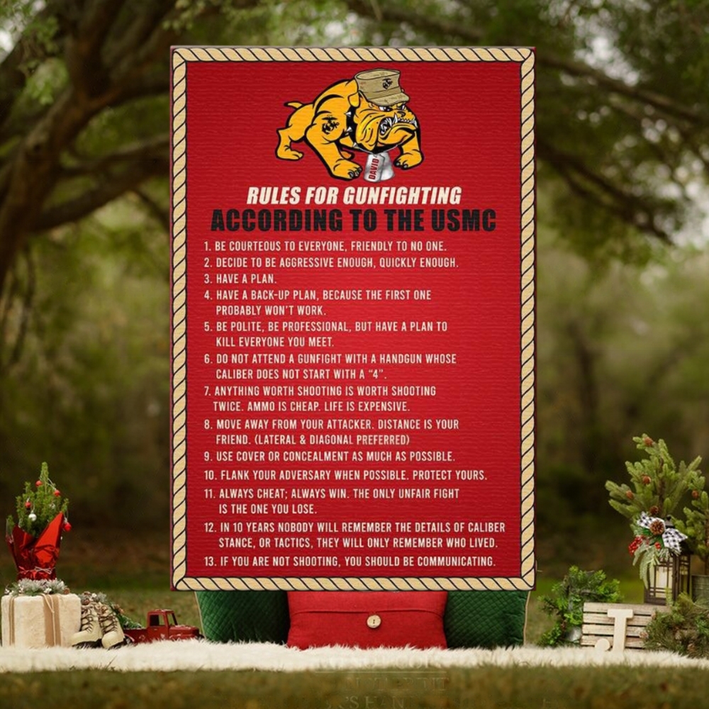 Marine Poster Rules For Gunfighting Pitbull Marine Marine Poster Rules For Gunfighting Pitbull Marine