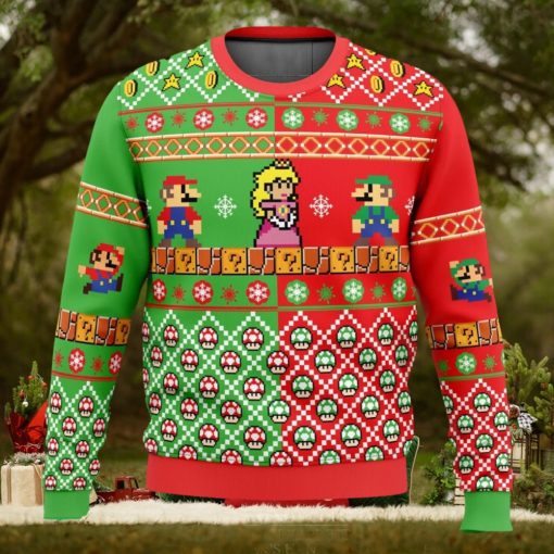 Mario Bros Ugly Christmas Sweater 3D All Over Printed Christmas Sweater