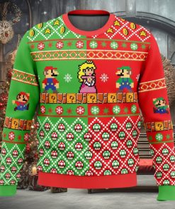 Mario Bros Ugly Christmas Sweater 3D All Over Printed Christmas Sweater