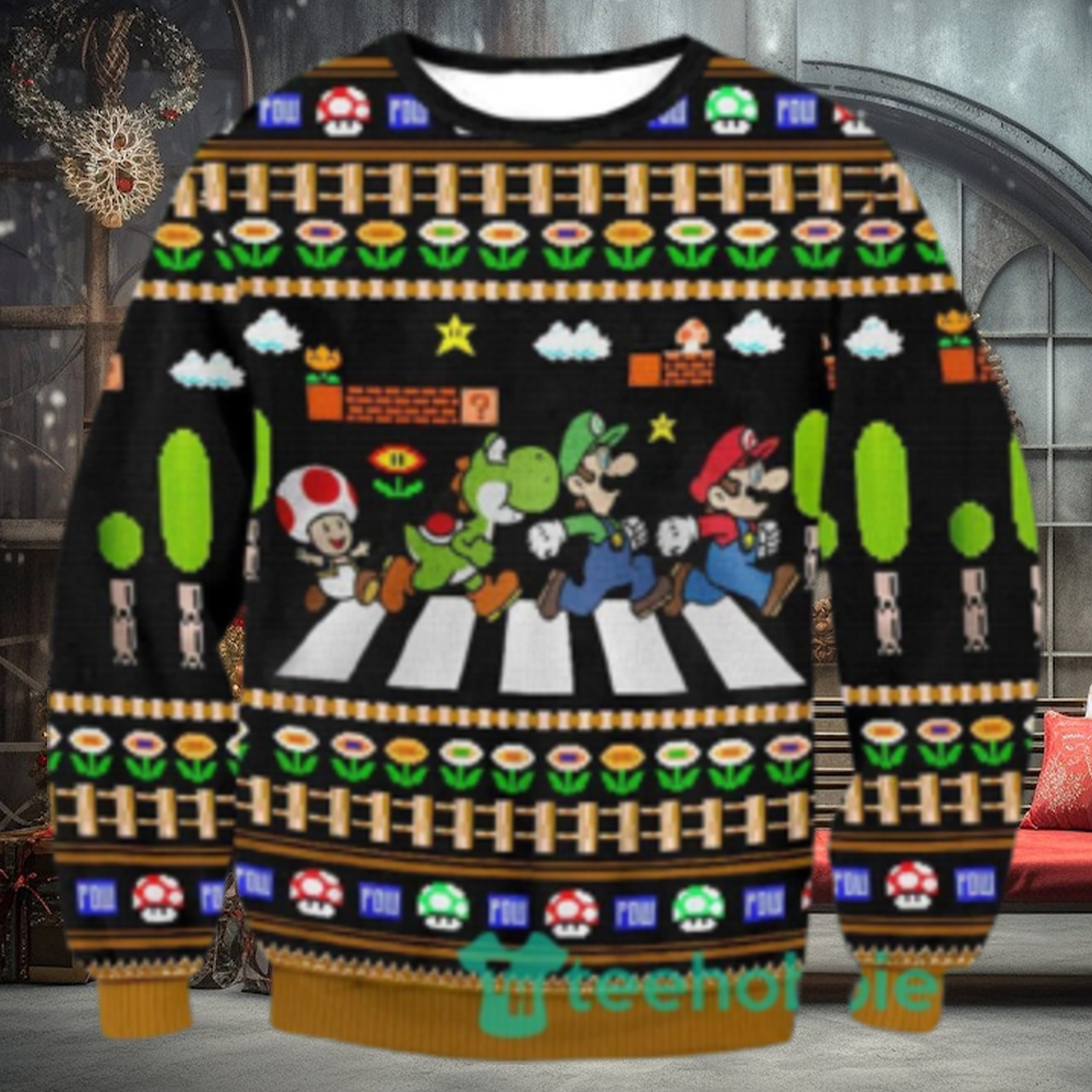 Mario Christmas Ugly Sweater 3D Mario Christmas Ugly Sweater 3D