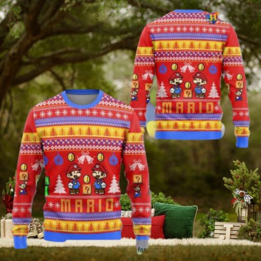 Mario Funny Ugly Christmas Sweater, Hilarious Xmas Gift for Gamers