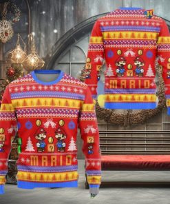 Mario Funny Ugly Christmas Sweater, Hilarious Xmas Gift for Gamers