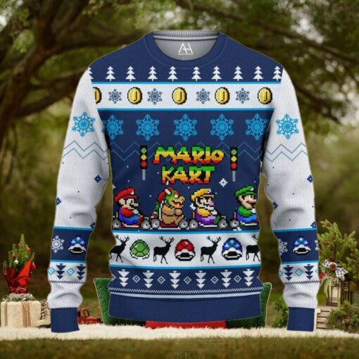 Mario Kart 3D All Over Printed Ugly Sweater