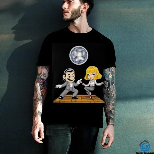 Mario and Princess Peach dancing as Vincent Vega and Mia Wallace from Pulp Fiction shirt