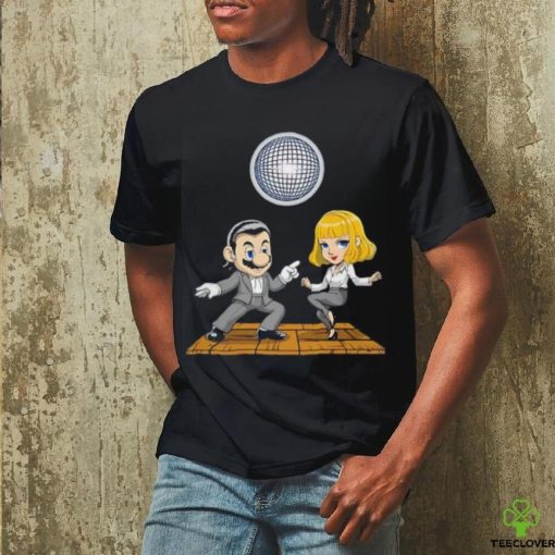 Mario and Princess Peach dancing as Vincent Vega and Mia Wallace from Pulp Fiction shirt