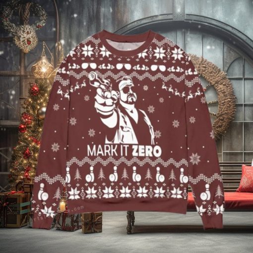 Mark It Zero The Big Lebowski Pine Tree And Snowflake Womens Ugly Sweater