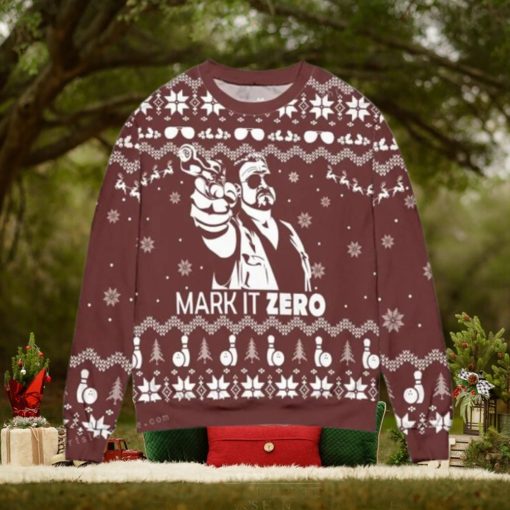 Mark It Zero The Big Lebowski Pine Tree And Snowflake Womens Ugly Sweater