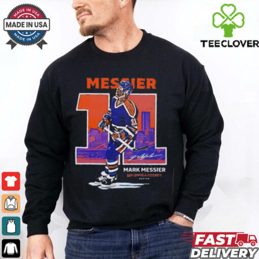 Mark Messier Edmonton Oilers Throwback Signature shirt